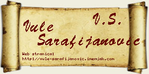 Vule Sarafijanović vizit kartica